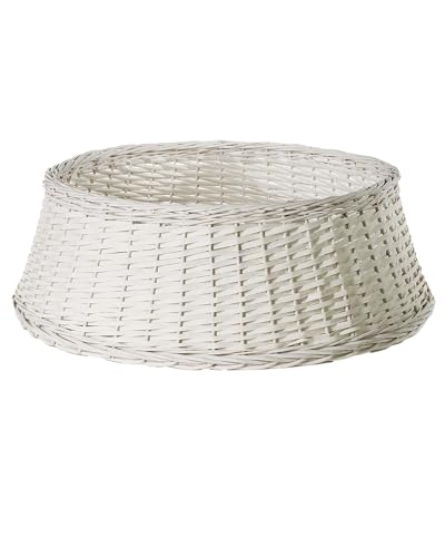 Off-White Wicker Tree Collar - 70cm Base, Handgewebte Rattan Weihnachtsbaum Ständer Abdeckung Off-White Wicker Tree Collar - 70cm Base, Handgewebte Rattan Weihnachtsbaum Ständer Abdeckung von WeRChristmas