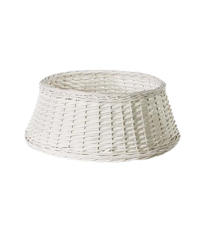 Off-White Wicker Tree Collar - 70cm Base, Handgewebte Rattan Weihnachtsbaum Ständer Abdeckung Off-White Wicker Tree Collar - 70cm Base, Handgewebte Rattan Weihnachtsbaum Ständer Abdeckung von WeRChristmas