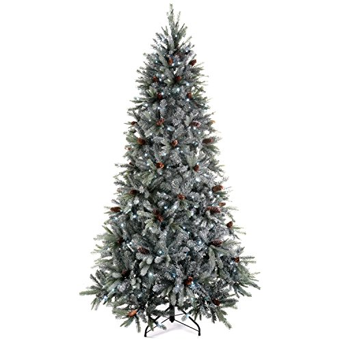 WeRChristmas Beleuchteter Weihnachtsbaum aus edwardianischer Fichte, 2,1 m – 2,1 m mit 450 LEDs, Grün von WeRChristmas