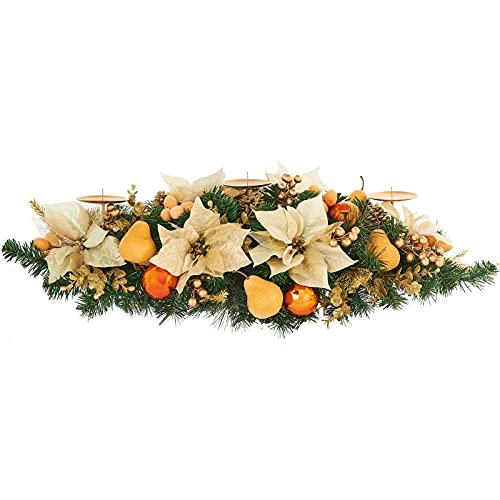 WeRChristmas Kerzenhalter, vordekoriert, 76 cm, Kupfer von WeRChristmas