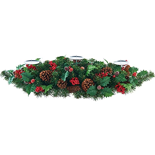 WeRChristmas Kerzenhalter, vordekoriert, 76 cm, Rot von WeRChristmas