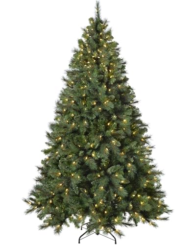 WeRChristmas LED-Weihnachtsbaum, viktorianischer Kiefernholz, 500 warmweiße Kerzen, 2,1 m, Kunststoff, grün, 7 ft/2.1 m von WeRChristmas