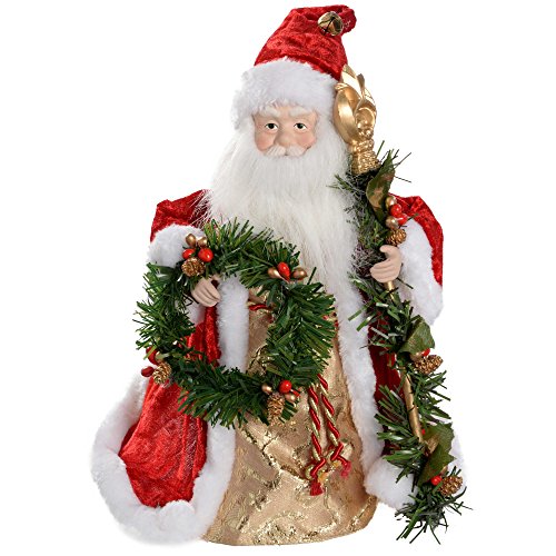 WeRChristmas Weihnachtsbaum-Dekoration Weihnachtsmann, 30 cm, Rot/goldfarben von WeRChristmas