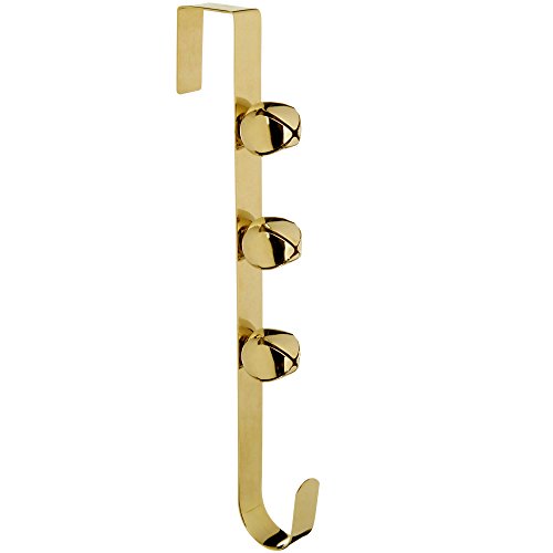 WeRChristmas Weihnachtsdekoration Glocken Kranz Tür Haken, 37 cm – Gold von WeRChristmas