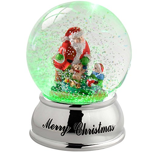 WeRChristmas Weihnachtsdekoration Santa Toys Snow Globe Farbwechsel, Kunststoff, Mehrfarbig, 10 cm von WeRChristmas