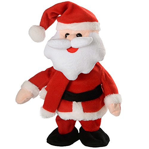 WeRChristmas Weihnachtsmannfigur, läuft/Tanzt/singt, 30 cm von WeRChristmas