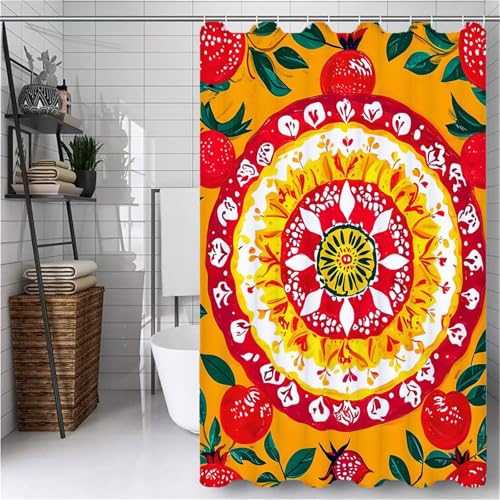 Gelb Duschvorhang Extra Lang 200X180CM Duschvorhang Obst Bathroom Curtains Waterproof Shower Curtains, Waschbar Duschvorhänge mit 12 Plastik Duschvorhänge Haken für Badezimmer Deko Geschenke -ly556 Gelb Duschvorhang Extra Lang 200X180CM Duschvorhang Obst Bathroom Curtains Waterproof Shower Curtains, Waschbar Duschvorhänge mit 12 Plastik Duschvorhänge Haken für Badezimmer Deko Geschenke -ly556 von Weaejoan