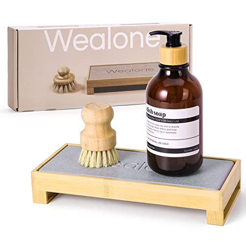 Wealone 3-in-1-Spülbecken-Caddy sofort trockener Spülbecken-Organizer, schnell trocknender Kieselgur Stein, Küchenschwammhalter, wasserabsorbierendes Spülbeckenregal für moderne Arbeitsplatte Wealone 3-in-1-Spülbecken-Caddy sofort trockener Spülbecken-Organizer, schnell trocknender Kieselgur Stein, Küchenschwammhalter, wasserabsorbierendes Spülbeckenregal für moderne Arbeitsplatte von Wealone