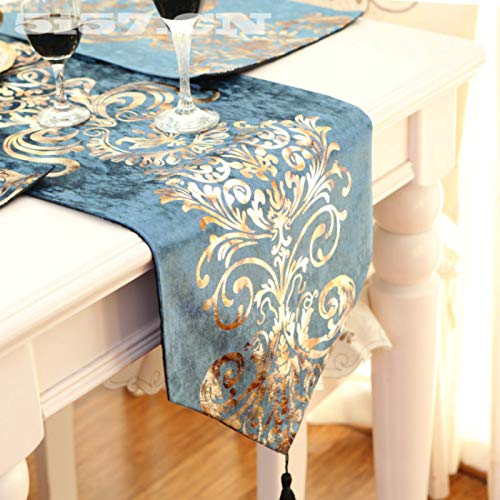 Weanorey Der barocke Tischläufer im europäischen Stil neoklassischen Satin Samt Bronzing Satin Tischläufer Hochzeit table30 * 180cm 3 von Weanorey