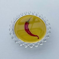 Chili Pepper Catch-All Tablett - Schmuckschale, Untersetzer & Schmuckhalter von WearYourSnacks