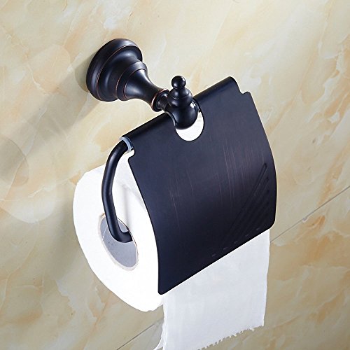 Weare Home Öl rubbed Bronze Toilettenpapierhalter Schwarz, Antike Klorollenhalter,Retro Wandmontag Klopapierhalter mit Deckel von Weare Home