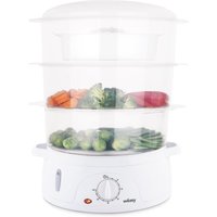 Wëasy Elektrischer Dampfgarer VEGE8 Multifunktions 9 l kompakt, 3 stapelbare Schalen zum Kochen von von Weasy