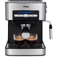 Wëasy Espressomaschine KFX32 / Fassungsvermögen 1,6 L  / 4 Programme / Filter aus Edelstahl und Messlöffel / Edelstahl/ 850 W /  Silber von Weasy