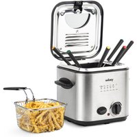 Wëasy TB600 Elektrische Fritteuse und Fondue, 2 in 1, 1,2 l, Edelstahl, multifunktional, kompakt, 6 von Weasy