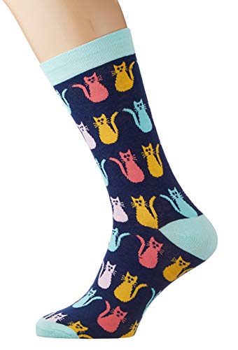 Web Exclusive KS1698 K Style Socken Cat, Retro Katze, Einheitsgröße von Web Exclusive
