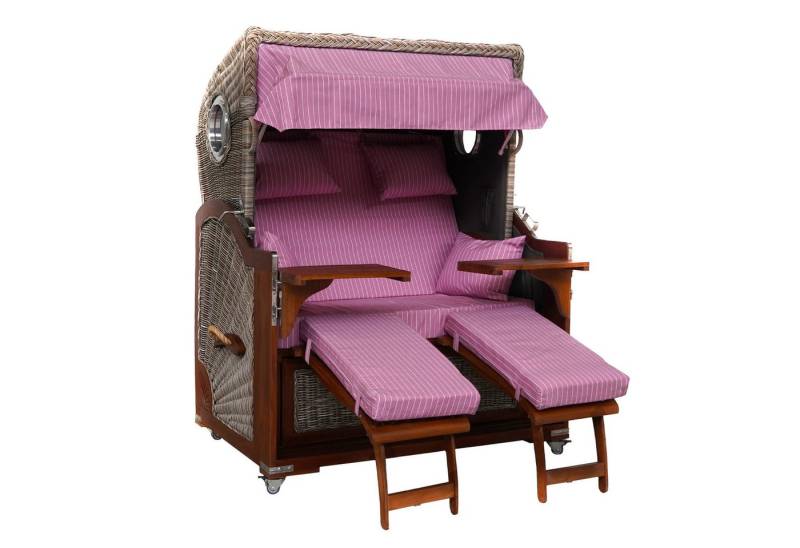 WebaVita Strandkorb Webavita Strandkorb Bali Mahagoni Rosa, BxTxH: 136x95x160 cm, Strandkorb von WebaVita