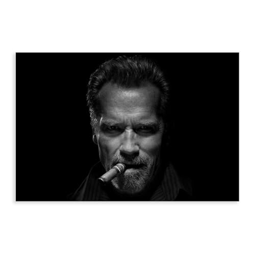 WeBert Arnold Schwarzenegger Cigar Movie Bodybuilding Leinwand Poster Schlafzimmer Dekor Sport Landschaft Büro Zimmer Dekor Geschenk ungerahmt 20 x 30 cm von WebeRt