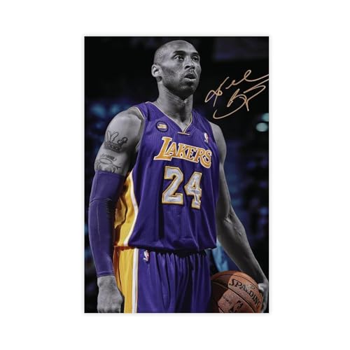 WebeRt Kobe Bryant Autogramm Leinwand Poster Schlafzimmer Dekor Landschaft Büro Zimmer Dekor Geschenk 50 x 75 cm von WebeRt