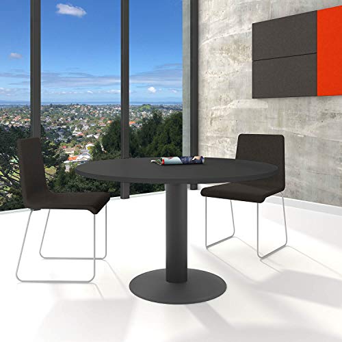 Weber Büro Optima runder Besprechungstisch Ø 120 cm Anthrazit Anthrazites Gestell Tisch Esstisch von Weber Büro