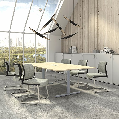 Weber Büro Easy Konferenztisch 240x120 cm Ahorn mit ELEKTRIFIZIERUNG Besprechungstisch Tisch, Gestellfarbe:Silber Weber Büro Easy Konferenztisch 240x120 cm Ahorn mit ELEKTRIFIZIERUNG Besprechungstisch Tisch, Gestellfarbe:Silber von Weber Büro