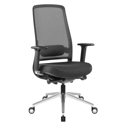 Weber Büro FILO-B 2.0 Ergonomischer Bürodrehstuhl | Lendenwirbel-Lordosenstütze | Netzrücken | 4D-Armlehnen | Komfortsitz | Schwarz von Weber Büro