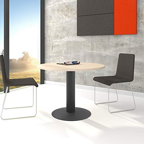 Weber Büro Optima runder Besprechungstisch Esstisch Küchentisch Tisch Ahorn Rund Ø 100 cm von Weber Büro