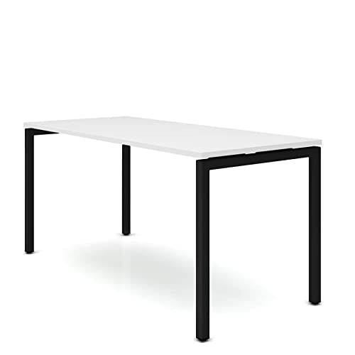 Weber Büro Profi Besprechungstisch 160x80cm NOVA U 4-6 Pers. Konferenztisch Meetingtisch, Gestellfarbe:Schwarz von Weber Büro