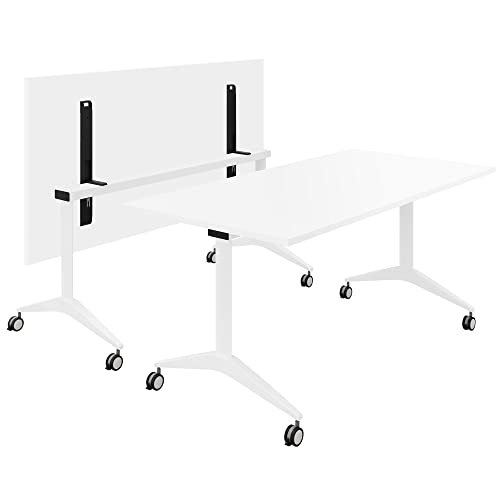 Besprechungstisch Savio 160 x 80 cm | Klappbar | Rollbar | Klapptisch | Weiß von Weber Büro