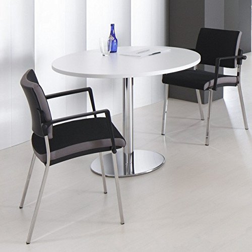 Optima runder Besprechungstisch Esstisch Küchentisch Tisch Weiß Rund Ø 100 cm von Weber Büro