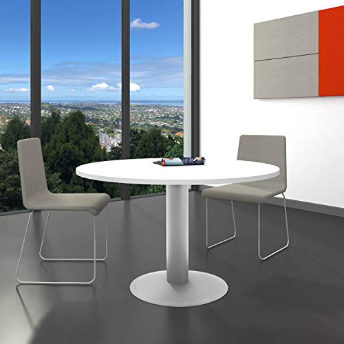 Optima runder Besprechungstisch Esstisch Küchentisch Tisch Weiß Rund Ø 120 cm von Weber Büro