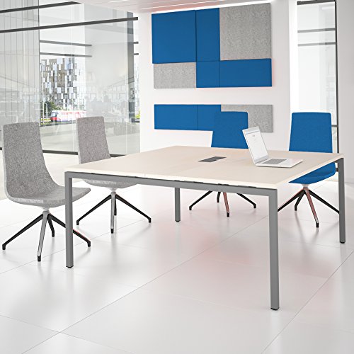 Weber Büroleben GmbH NOVA Konferenztisch 160x164cm Ahorn mit ELEKTRIFIZIERUNG Besprechungstisch Tisch, Gestellfarbe:Silber Weber Büroleben GmbH NOVA Konferenztisch 160x164cm Ahorn mit ELEKTRIFIZIERUNG Besprechungstisch Tisch, Gestellfarbe:Silber von Weber Büro