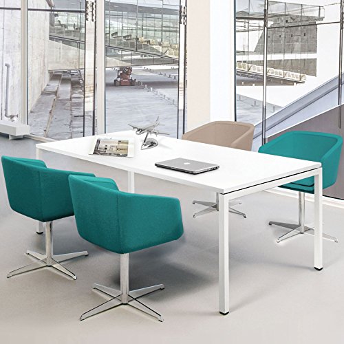 Weber Büroleben GmbH Profi Besprechungstisch 160x80cm NOVA U 4-6 Pers. Konferenztisch Meetingtisch, Gestellfarbe:Anthrazit von Weber Büro