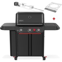 Weber Gasgrill Genesis E-330WR, Stealth Edition, inklusive Drehspieß von Weber Grill