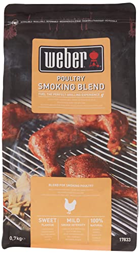 Weber Räucherchips (700g Packung) - für Geflügelfleisch, Räucherchips-Mischung aus Laub- und Obstbäumen, EU-Produkt, nachhaltig gewonnen, FSC zertifiziertes Holz (FSC Mix) (17833) von Weber
