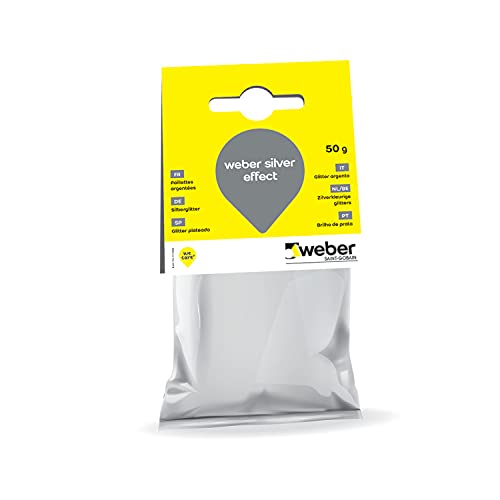 WEBER WEBER Silver Effect, 50 g, Silberglitzer, zum Hinzufügen von Fliesenfugenmörteln von Weber