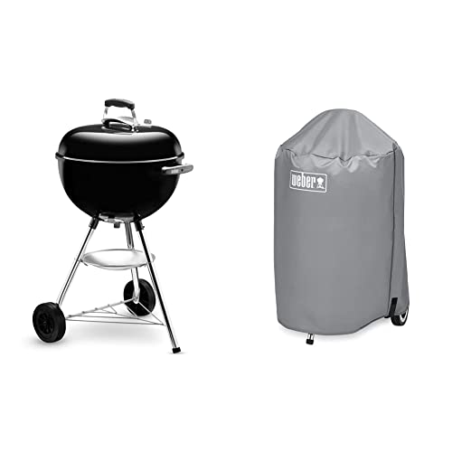 Weber 1231004 Bar-B-Kettle 47 cm + Grill-Abdeckhaube Holzkohlegrills mit einem Durchmesser von 47cm, grau von Weber