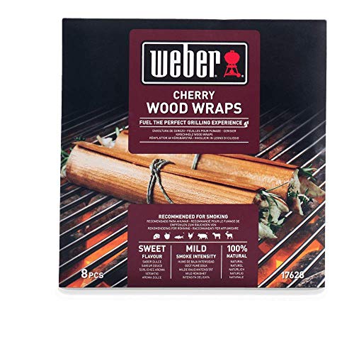 Weber 17628 Wood Wraps aus Kirschholz, 8 Stück, Räuchern, Aroma von Weber