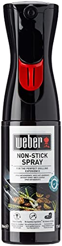 Weber 17685 Antihaft Spray , Grillrost-Pflege, Non-Stick Spray, 200 ml, Schwarz, 25.0 x 6.0 x 9.0 cm von Weber