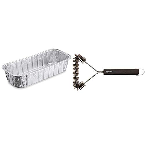 Weber 6498 Alu-Tropfschalen 13x28x6,3 cm, 10 Stück, Einwegschalen, Fettauffangschalen & Amazon Basics - Grillbürste, dreieckig, 30,5 cm Weber 6498 Alu-Tropfschalen 13x28x6,3 cm, 10 Stück, Einwegschalen, Fettauffangschalen & Amazon Basics - Grillbürste, dreieckig, 30,5 cm von Weber