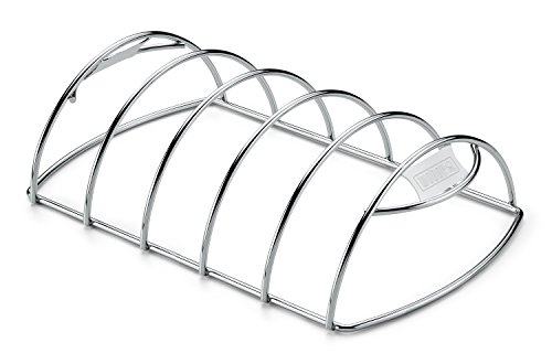 Weber 6605 Spare-Rib-Halter, Rippchen, passend für Q 200/2000 und größere Gasgrills sowie Holzkohlegrills ab 47 cm von Weber