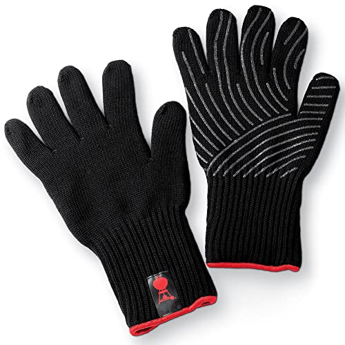 Weber 6670 Premium Handschuhe, Größe L/XL, Grillhandschuhe, bis 260°C, Schwarz von Weber