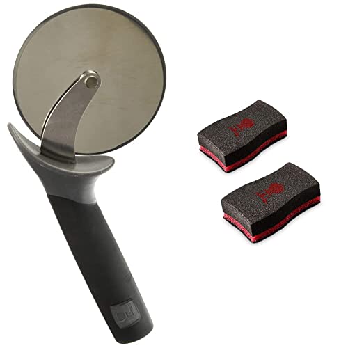 Weber 6690 Original Pizzaschneider, Pizzaroller, Pizzamesser, ergonomischer Griff & 17688 Reinigungsschwamm, 2 Stück, 25.0 x 6.0 x 9.0 cm Weber 6690 Original Pizzaschneider, Pizzaroller, Pizzamesser, ergonomischer Griff & 17688 Reinigungsschwamm, 2 Stück, 25.0 x 6.0 x 9.0 cm von Weber