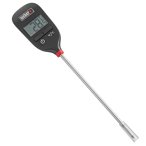 Weber Digital Taschenthermometer, mit Sofortanzeige, für punktgenaues Messen des Grillgutes, Temperaturanzeige in Celsius oder Fahrenheit - 6750 von Weber