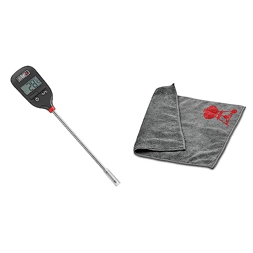 Weber 6750 Digitales Taschenthermometer, Grillthermometer mit Sofortanzige & 17689 Mikrofasertuch, Reinigung, polieren, grau, 25.0 x 6.0 x 9.0 cm Weber 6750 Digitales Taschenthermometer, Grillthermometer mit Sofortanzige & 17689 Mikrofasertuch, Reinigung, polieren, grau, 25.0 x 6.0 x 9.0 cm von Weber