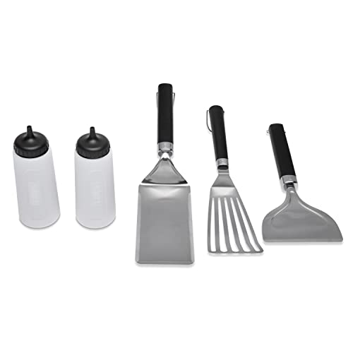 Weber 6776 Essential 5PC Griddle Tool Set, Silver von Weber