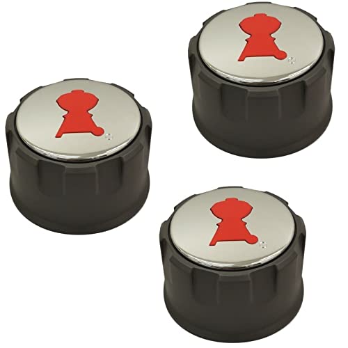 Weber # 69893 Set of 3 Control Knobs Spirit 300 Series (with Up Front Controls) Years 2013 and Newer von Weber
