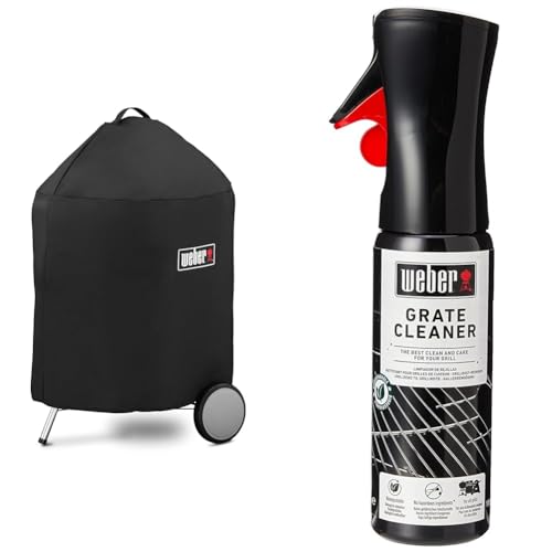 Weber 7143 Luxus Abdeckhaube 57 cm, Schwarz & 17875 Grillrost-Reiniger, 300 ml, Nebelspray, löst Fett- und Speisereste, schwarz Weber 7143 Luxus Abdeckhaube 57 cm, Schwarz & 17875 Grillrost-Reiniger, 300 ml, Nebelspray, löst Fett- und Speisereste, schwarz von Weber
