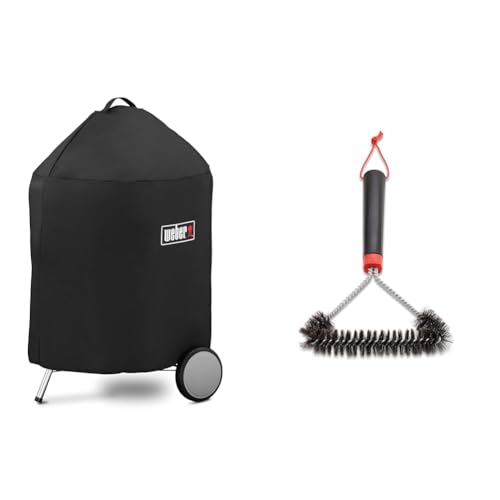 Weber 7143 Luxus Abdeckhaube 57 cm, Schwarz & Three-Sided Grill Brush Dreiseitige Grillb rste, 30 cm, Schwarz/Silber, 6277 Weber 7143 Luxus Abdeckhaube 57 cm, Schwarz & Three-Sided Grill Brush Dreiseitige Grillb rste, 30 cm, Schwarz/Silber, 6277 von Weber