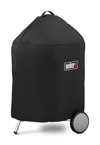 Weber Premium Grillabdeckhaube für Ø 57cm Holzkohlegrills, atmungsaktiv UV- & wasserbeständig, Schutz for Wind & Wetter, mit Klettverschluss zum Befestigen, leicht, Grillcover - Schwarz (7143) Weber Premium Grillabdeckhaube für Ø 57cm Holzkohlegrills, atmungsaktiv UV- & wasserbeständig, Schutz for Wind & Wetter, mit Klettverschluss zum Befestigen, leicht, Grillcover - Schwarz (7143) von Weber