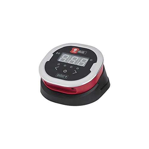Weber iGrill 2 - intelligentes Fleischthermometer mit Bluetooth inkl. Fühler (4 Anschlüsse möglich), Kontrolle am Gerät & per Smartphone App, Magnethalterung am Gehäuse (7221) von Weber
